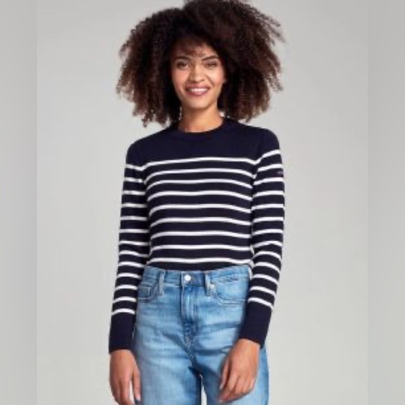 Authentic French stripe Blue navy size 0 long sleeve from France - Picture 1 of 7